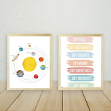 Set de posters descargables acuarela