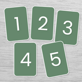 Set flashcards descargables números