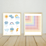 Set de posters descargables acuarela