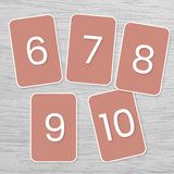 Set flashcards descargables números