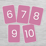 Set flashcards descargables números