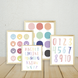 Set de posters descargables acuarela