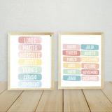 Set de posters descargables acuarela