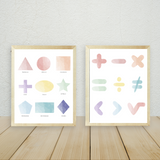 Set de posters descargables acuarela