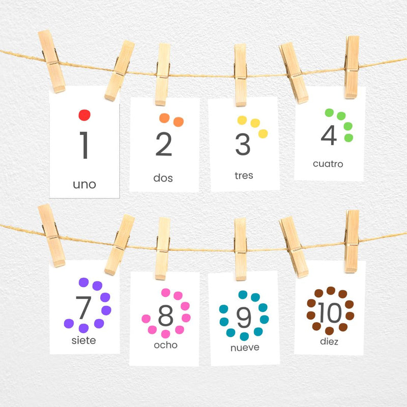 Set flashcards counting numbers