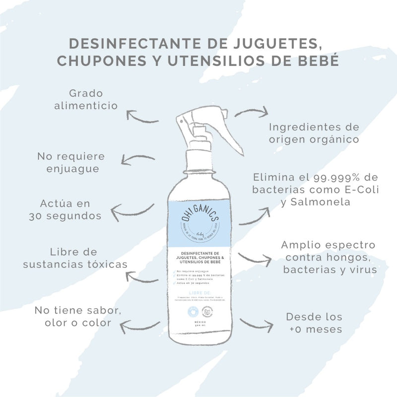 Desinfectante de juguetes, chupones y utensilios de bebé 500 ml