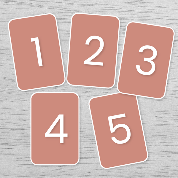 Set flashcards descargables números