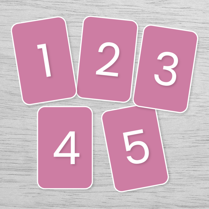 Set flashcards descargables números