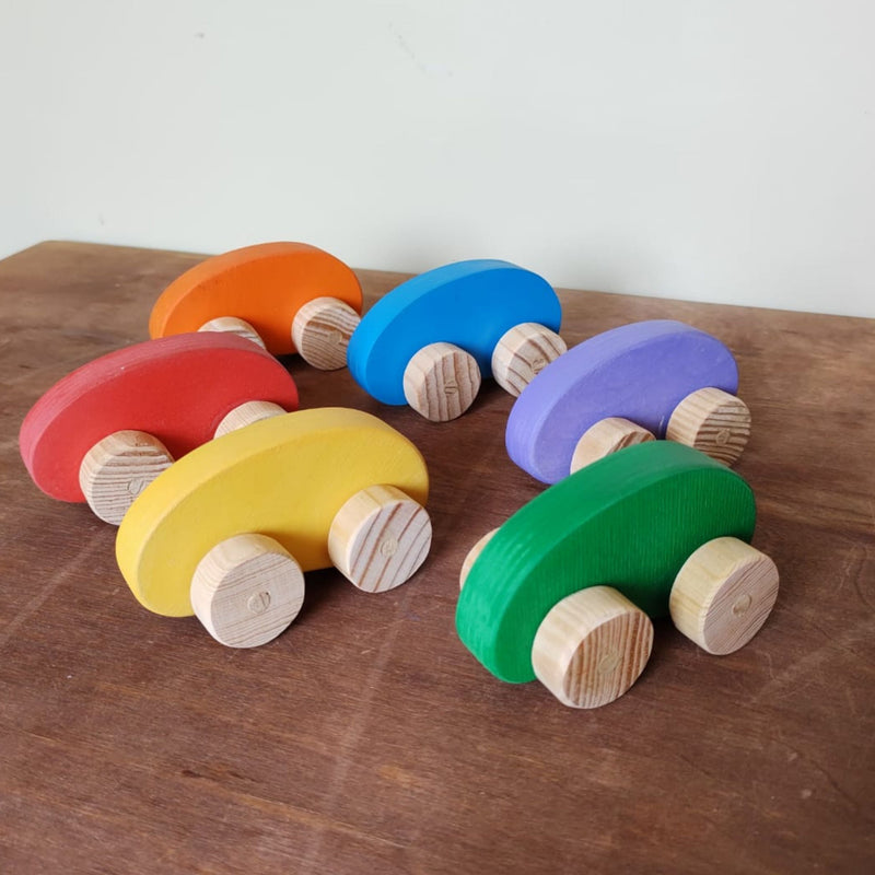 SET DE 6 COCHECITOS DE MADERA